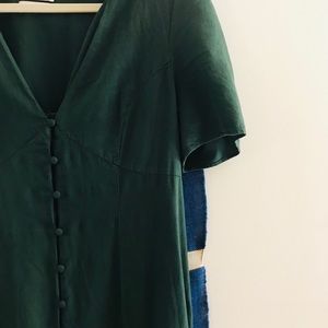 Zara Linen Button up dress sz. M